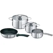 Bosch - Set de 4 casseroles composé de 3 casseroles et 1 poêle - 00576026