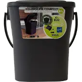 Eda Plastiques EDA 013119 R G.ANT EDA Seau à compost KOMPOST, 6 litres, anthracite