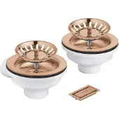 GROHE Garniture de vidage , sans excentrique, pour éviers de cuisine avec 1 bassin, avec élément de recouvrement, 40997DL0