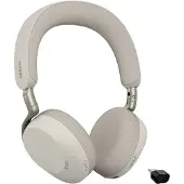 Jabra Evolve3 75 UC Link390c Casque de Bureau Sans Fil Gris
