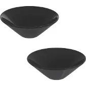 vidaXL Lavabo 2 pcs Noir Brillant Ø42x14 cm Céramique