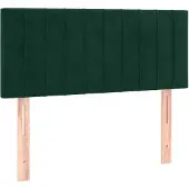 vidaXL Tête de lit vert foncé 100x5x78/88 cm velours