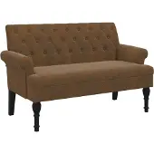 vidaXL Banc avec dossier marron 120x62x75,5 cm similicuir daim
