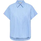 ONLY Chemisier 'ONLKeri' bleu clair / gris / blanc