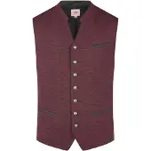 Spieth & Wensky Gilet folklorique 'Halbach' rouge foncé