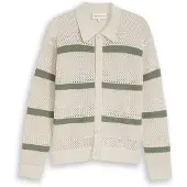 Tom Tailor DENIM Vestes en maille vert / blanc cassé