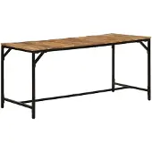vidaXL Table de salle à manger 160x80x75 cm Bois massif rugueux Mango