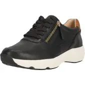 Clarks Baskets Femme Tivoli D-Fit à fermeture éclair latérale Noir