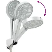 vidaXL Ensemble de pomme de douche chrome G 1 / 2 pouce laiton