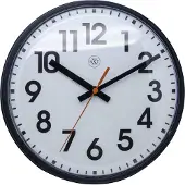 Nextime 7308ZW Horloge murale à quartz NXT, diamètre : 260 mm, noir