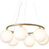 Nuura Miira 6 Circular Suspension Brass|Opal White