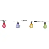 Star Trading Guirlande lumineuse LED GLOW - solaire - extérieur - 10 LED blanc chaud - L : 1,9m - capteur de lumière - multicolore