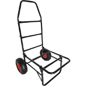 Relaxdays Chariot de transport , chariot pliable, dimensions : 102 x 50 x 37 cm, roues pneumatiques, charge max. 80 kg, chariot de manutention, acier, noir