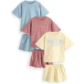 Next Pyjama bleu / jaune clair / mauve