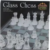 Merkloos Jeu d'échecs en verre 25x25cm