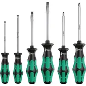 Wera Ensemble De Tournevis À Fente/Pozidriv À Pointe Laser Hexagonale De 6 Pièces