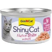 GimCat ShinyCat Filets in Broth - Poulet + Crevette