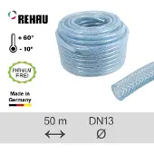 Rehau Tuyau PVC Raufilam-E diamètre intérieur 13mm longueur 50m DIN53505 max. 12bar transparent / flexible - 10286011002