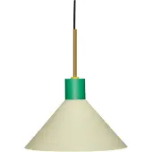 Hubsch Lampe à suspension métal - marron/vert/jaune