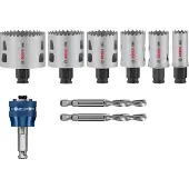 Sievert Pc Plus Wood Hole Saw 22-65 Mm 9 Units Argenté