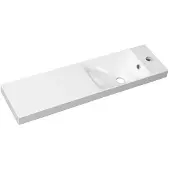 Sapho Agos - Meuble lavabo 800x220 mm, avec trop-plein, ouverture pour mélangeur L/P, blanc AS080
