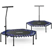 Neo-Sport Trampoline fitness avec poignée 127 cm - hexagonal bleu