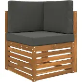 vidaXL Coussin de canapé d'extérieur 3 pcs Anthracite Polyester