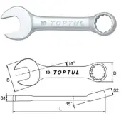 Toptul AAAF1616 Ring- / Steeksleutel