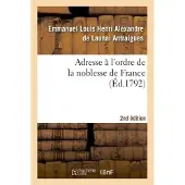 Hachette Adresse à l'ordre de la noblesse de France