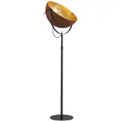 Masterlight Lampadaire Industria 180 brun rouille avec de l'or