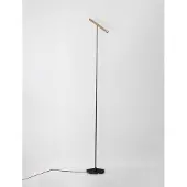 Lyora Lampadaire design Prato Noir avec brun moka