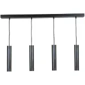 Masterlight Lampe suspendue pour table à manger Run Cylindres en bronze à 4 lumières