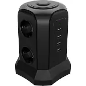 Allteq Multiprise - 6 prises - USB -