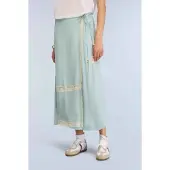Semicouture pour femme. S6SU68 Jupe Bonnie bleue (42), Casuel, Acétate