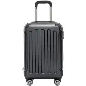 TRVLMORE Valise à main - 54x36x20 cm - 38L - Légère et résistante - Noire - Convient aux cabines d'avion