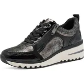 Marco Tozzi Chaussure de sport à lacets beige foncé / blanc