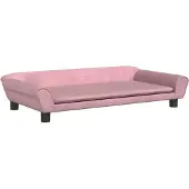 vidaXL Canapé pour enfants Rose 100x50x26 cm Velours