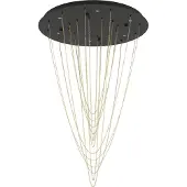 Eglo Suspension LED Trepuco, suspension élégante, suspension en métal noir et doré, suspension blanc chaud, Ø 58 cm