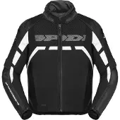 Spidi Rapid H2Out blouson de cuir moto étanche, noir/blanc, L