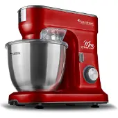 TurboTronic robot pâtissier – KMT015 – pétrin et batteur 6,5 l, 1200 W, vitesse réglable en continu, minuterie, bol en acier inoxydable, multifonction Rouge