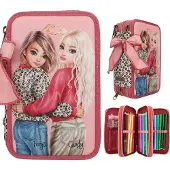 Depesche Malette à crayons TOPModel 3 compartiments LEOHEART pour l'école et la créativité