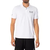 EA7 pour homme. 8NPF23_PJEMZ Polo Sport Ventus 7 blanc (L), Casuel, Polyester, Manche courte