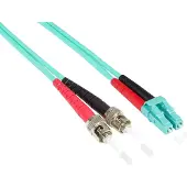 GOOD CONNECTIONS Patchkabel LWL Duplex OM3 (Multimode, 50/125) LC/ST, LSZH, austauschbare Polarität, 3m,
