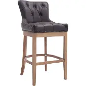 CLP Tabouret de bar Lakewood cuir véritable, antique clair