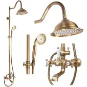 REA Kit De Douche Bergamo Antique Bronze