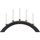Best Season , lampe murale LED "Halla", lumière blanche chaude. Matériaux : bois, couleur gris. Dimensions approximatives : 33 cm x 55 cm. Référence : 260-51