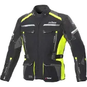 Büse Highland 2 blouson textile moto, noir/gris/jaune, Short 30
