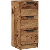 vidaXL Sideboard imitation vieux bois 30x30x70 cm Bois composite