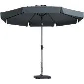 Madison Parasol Flores Luxe 300 cm Rond Gris