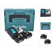 Makita 197624-2 - Starter Pack - Batteries 18V Li-ion - 2 Batteries 5,0 Ah - Chargeur Et MAKPAC